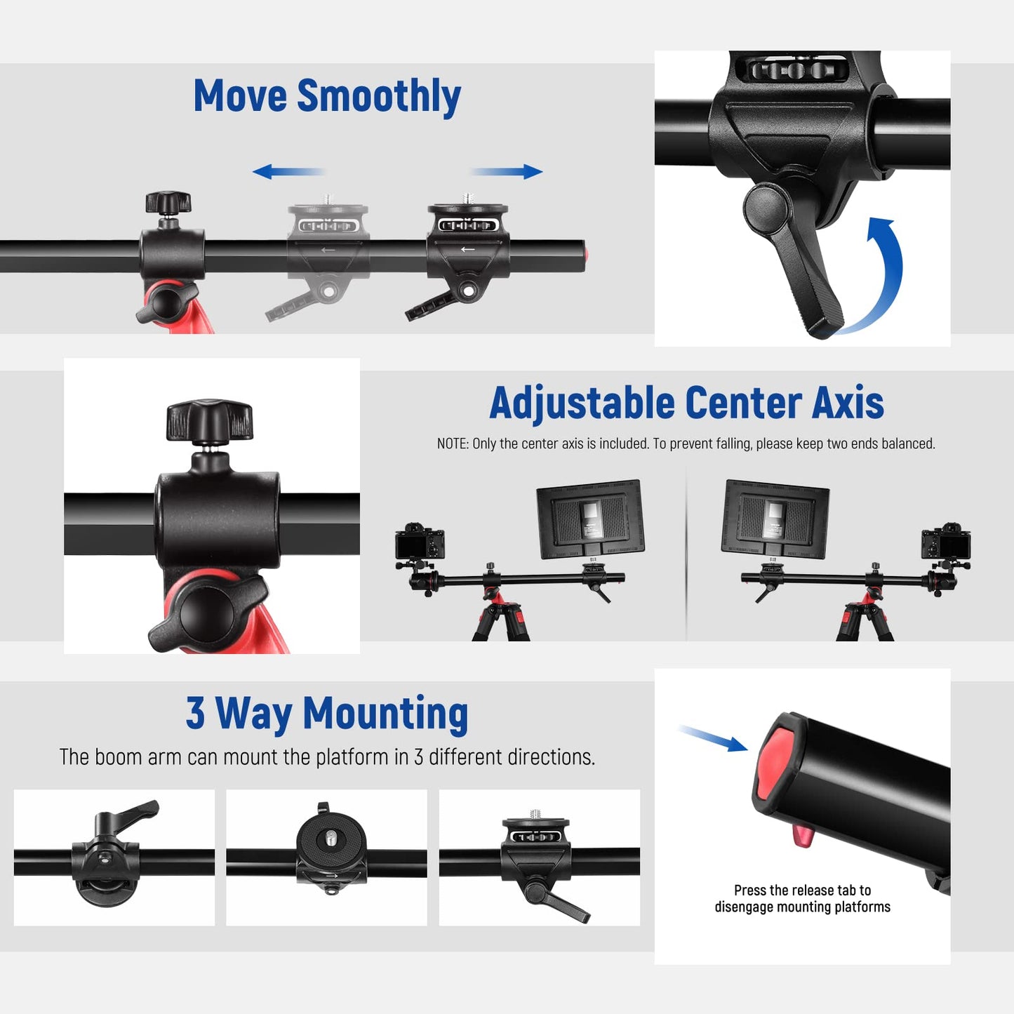 Camera Tripod & Monopod Combo for Photography & Video Stability