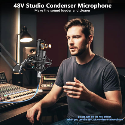 Podcast Equipment Bundle with 8GB Memory Card for Streaming, Recording, Singing & Gaming