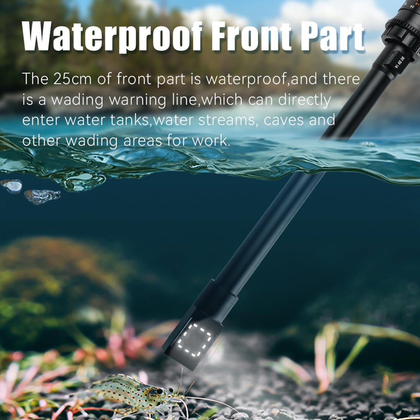 18mm Ultra Macro Probe Lens with 2X Magnification, 90° Angle View & Waterproof Design