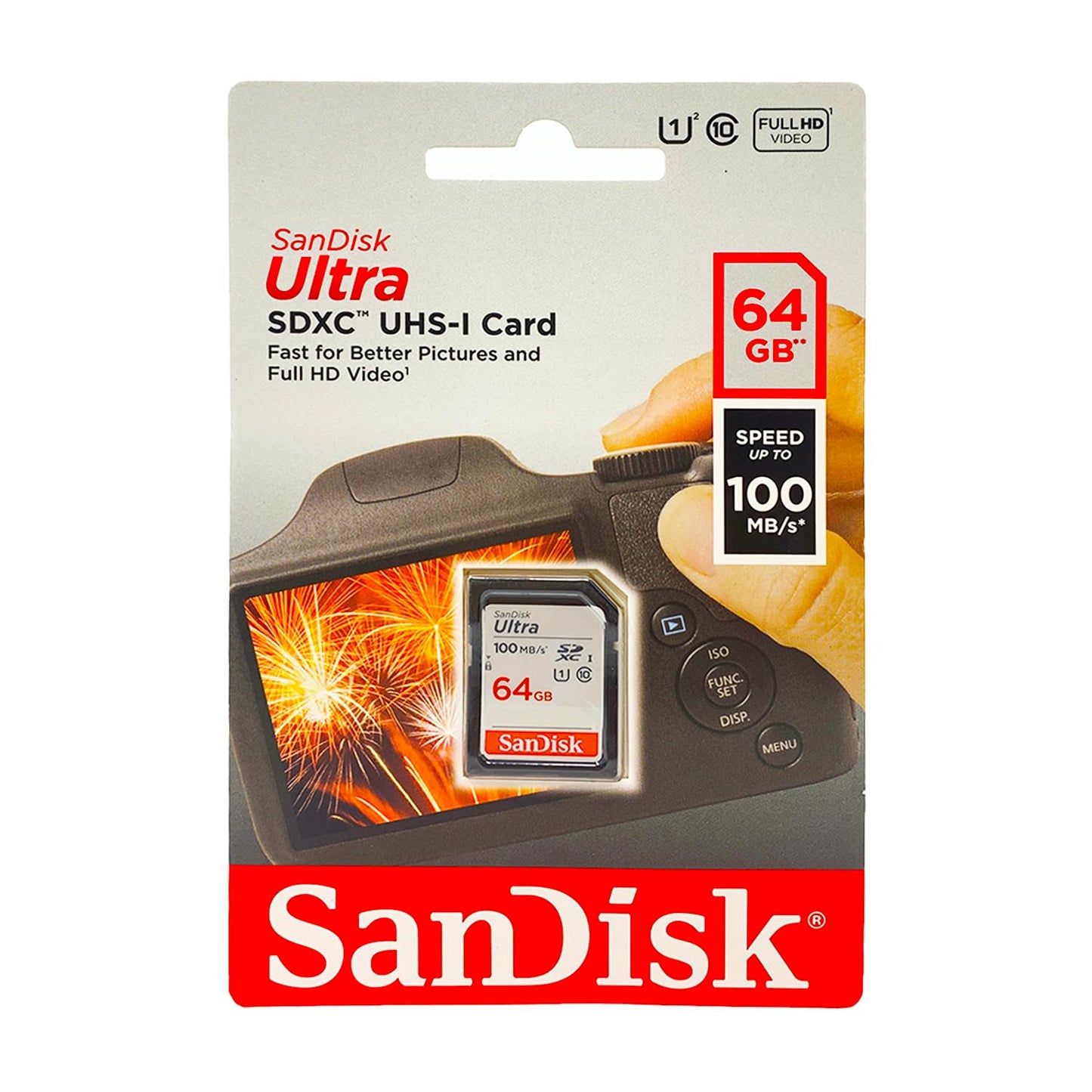 128GB SDXC Memory Card, High-Speed UHS-I, C10, U1, Full HD Performance
