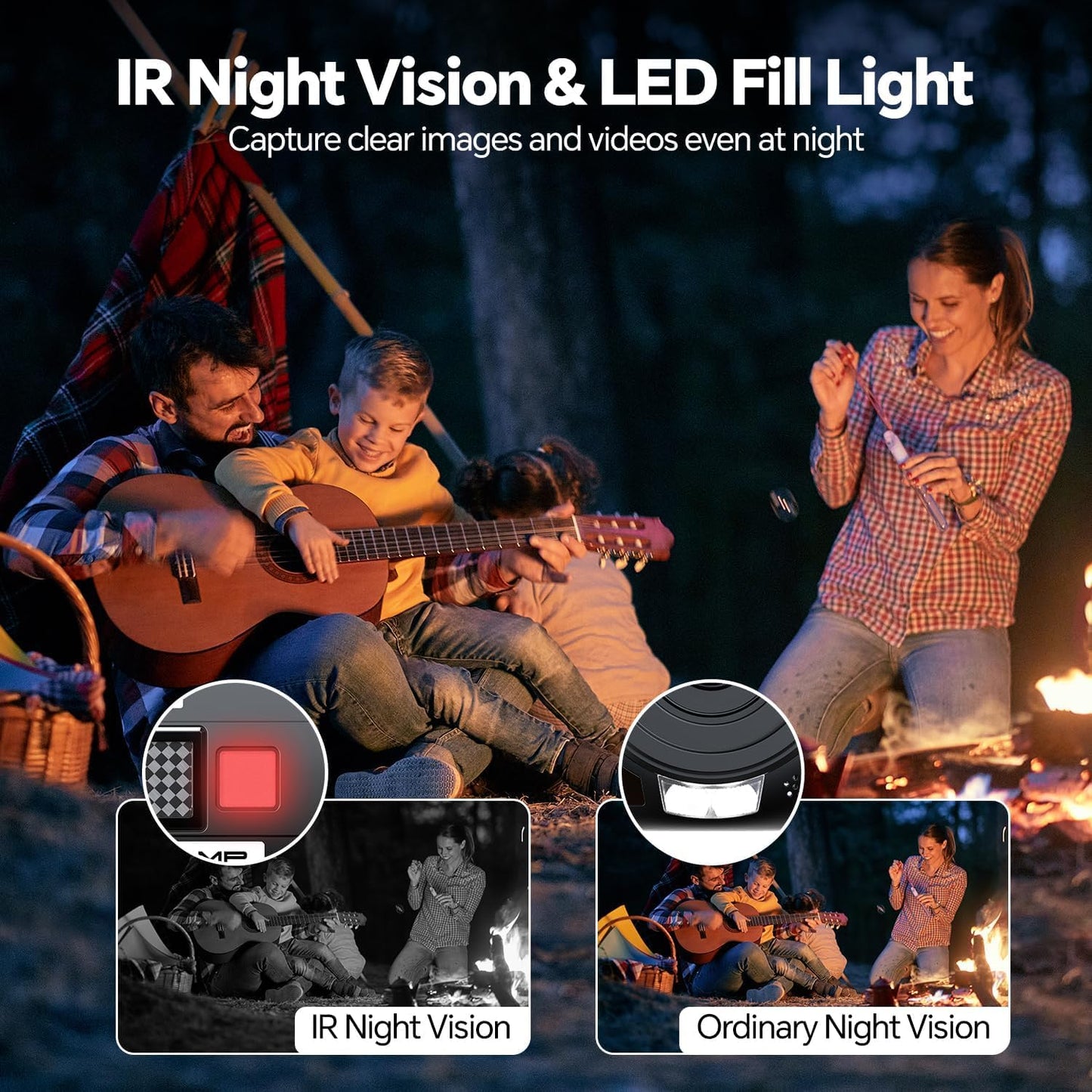 Vlogging Camcorder with Night Vision & YouTube Content Creation Features