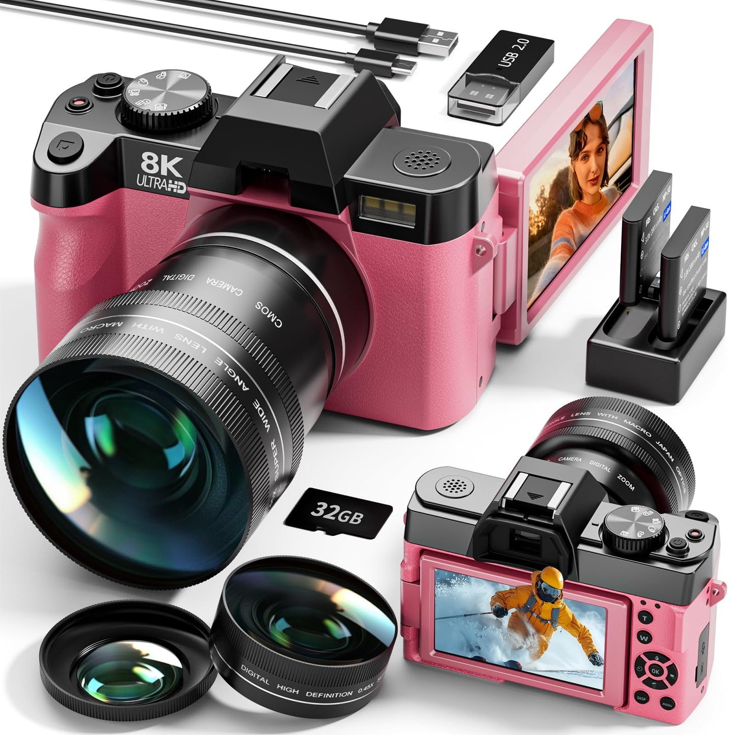 8K Digital Camera with Dual-Lens System & High-Resolution Photography Features