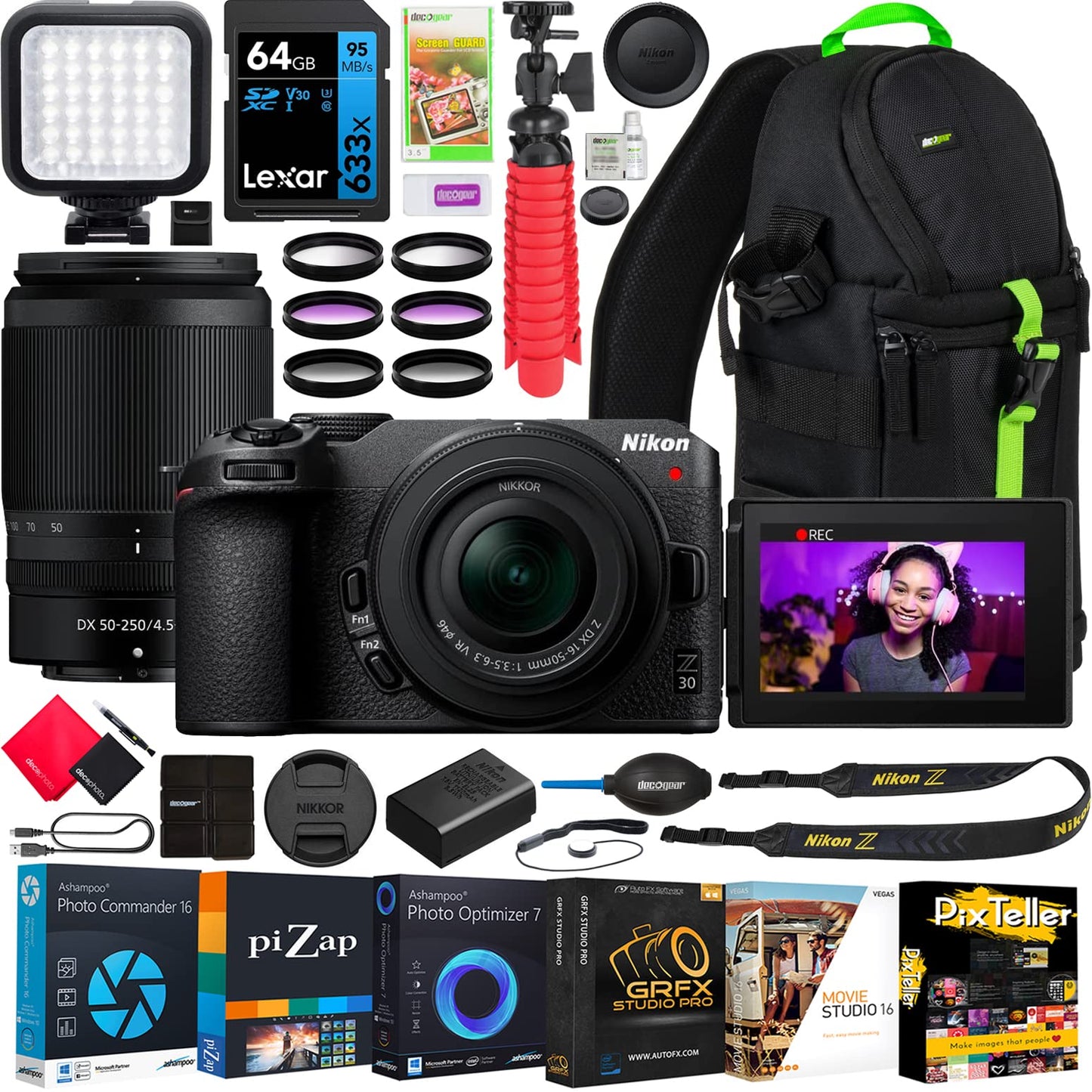 Mirrorless Camera Bundle with 4K UHD Video & DX-Format Sensor