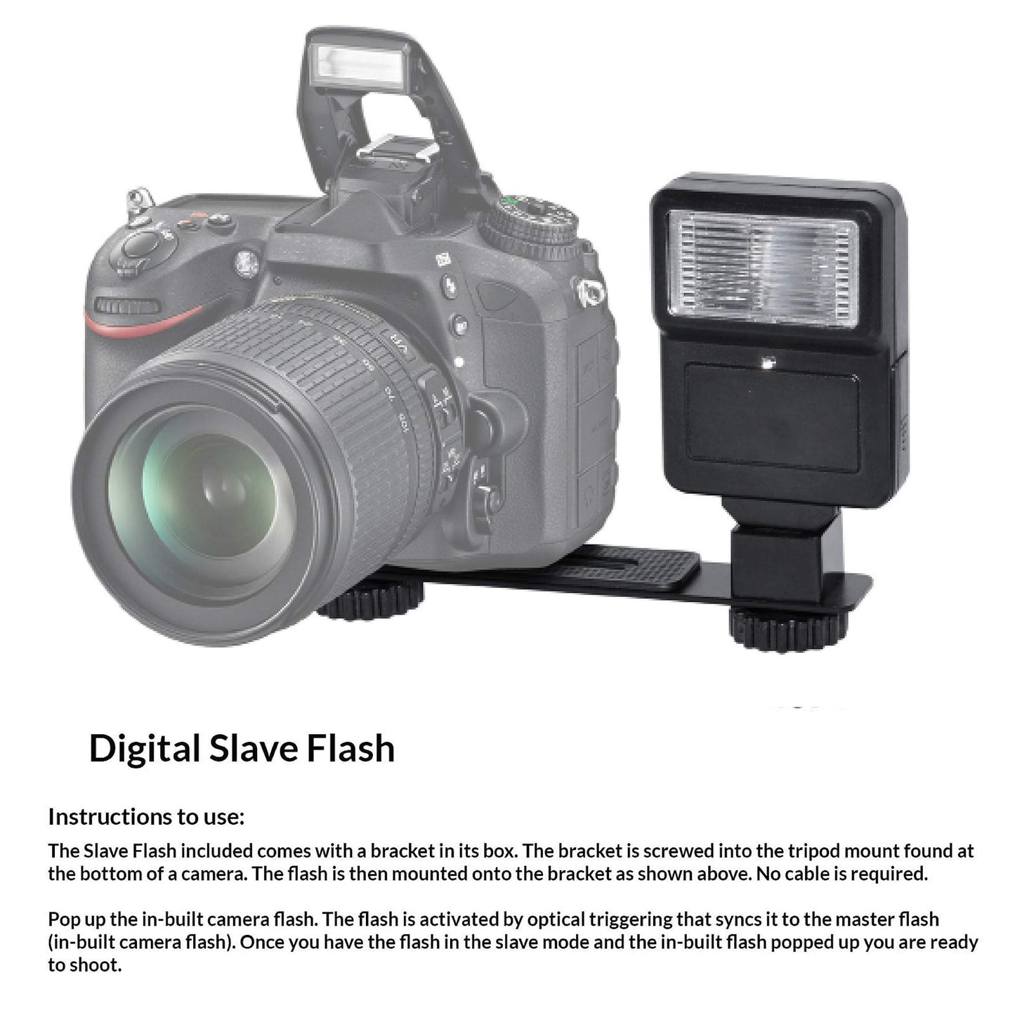 DSLR Camera Bundle with 18–55mm Lens, 32GB Memory Card, Tripod, Flash & Backpack Kit