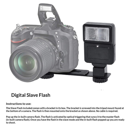 DSLR Camera Bundle with 18–55mm Lens, 32GB Memory Card, Tripod, Flash & Backpack Kit
