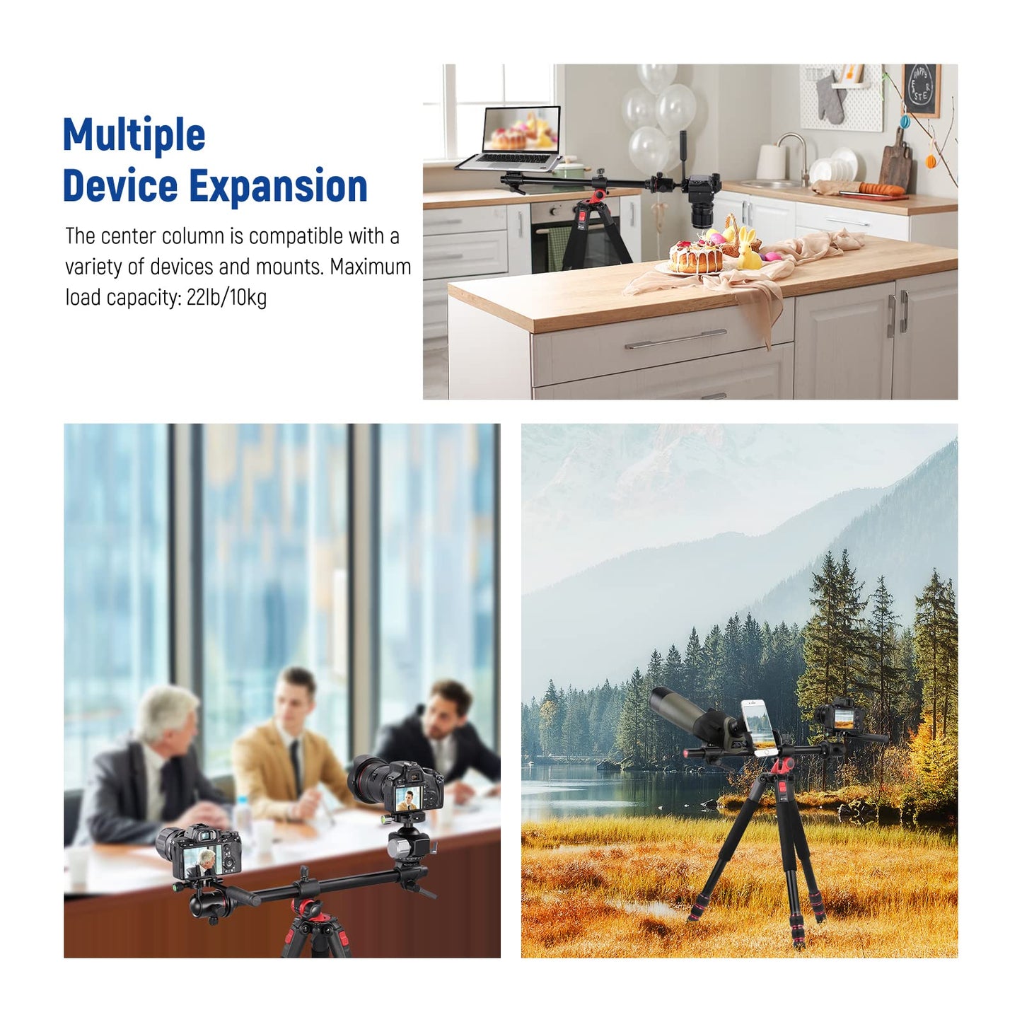 Camera Tripod & Monopod Combo for Photography & Video Stability