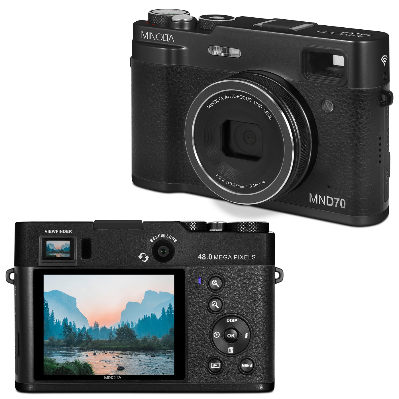 Digital Camera with High-Resolution Sensor, 5K Video, Rear Selfie Lens & WiFi Connectivity