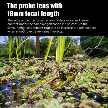 18mm Ultra Macro Probe Lens with 2X Magnification, 90° Angle View & Waterproof Design