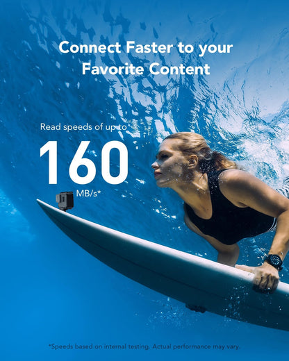 microSDXC Memory Card with Adapter, High-Speed UHS-I Performance for Mobile & Camera Use