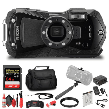 Rugged Digital Camera Bundle with Waterproof Design & Essential Accessories Kit