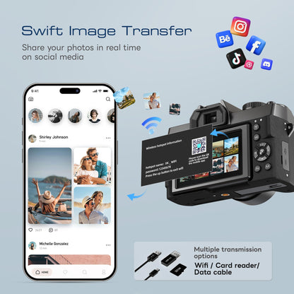 8K Digital Camera with Dual-Lens System & High-Resolution Photography Features