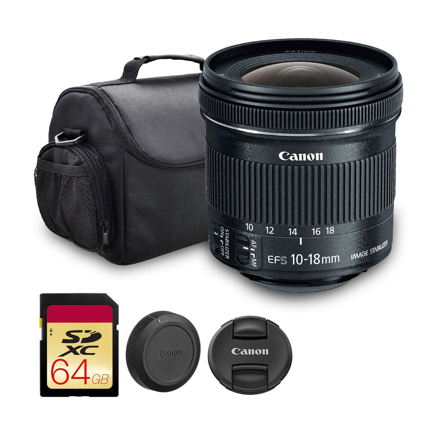 Ultra-Wide Zoom Lens with 10–18mm Range, Image Stabilization, STM Autofocus & Travel Photography Kit