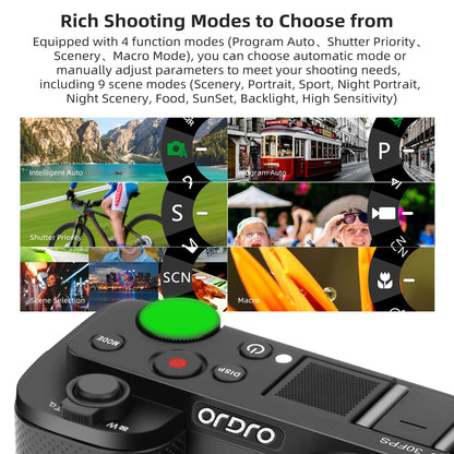 Digital Camera with 64MP Sensor, 5K Video, Autofocus, Flip Screen, Optical Zoom & Vlogging Features