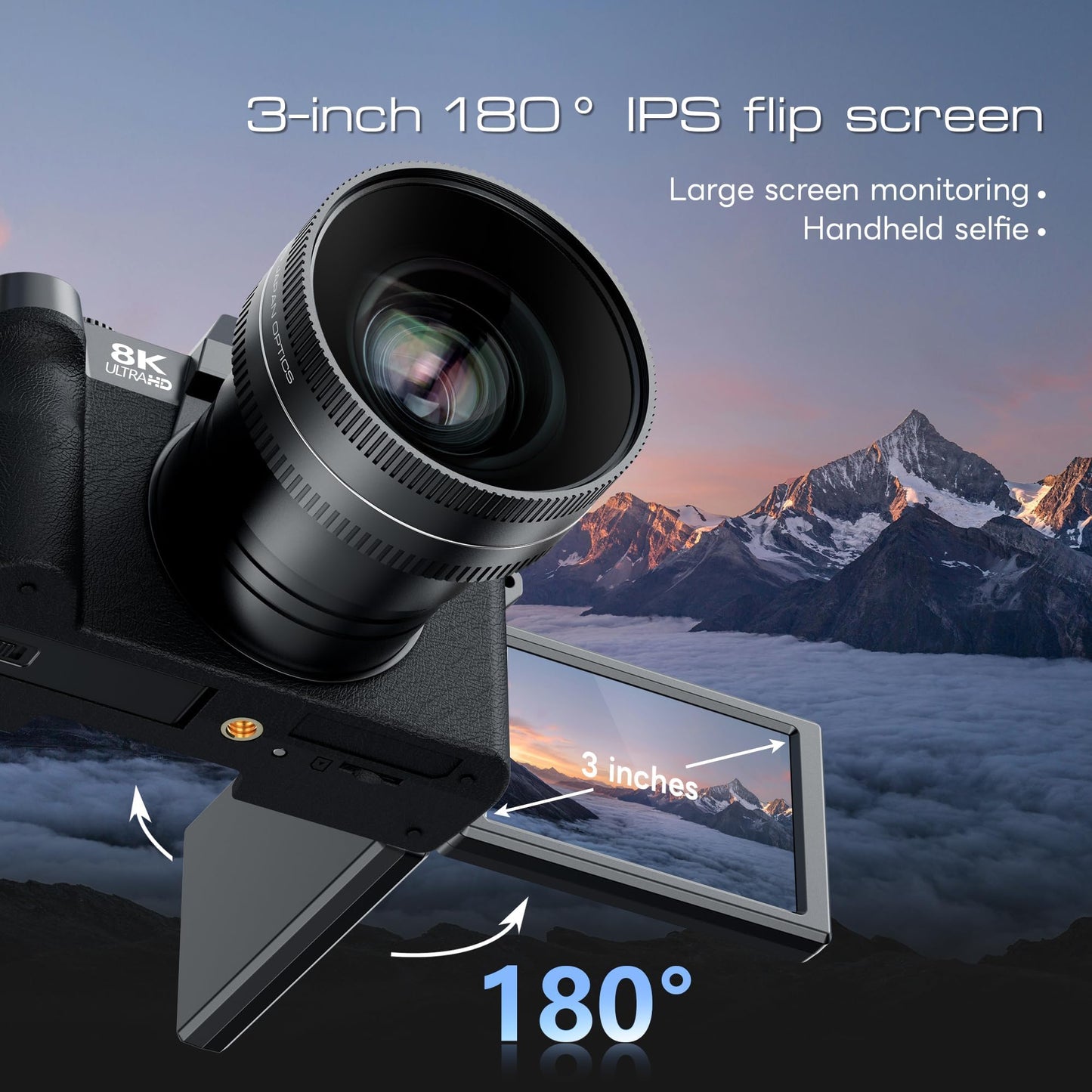 8K Digital Camera with Dual-Lens System & High-Resolution Photography Features