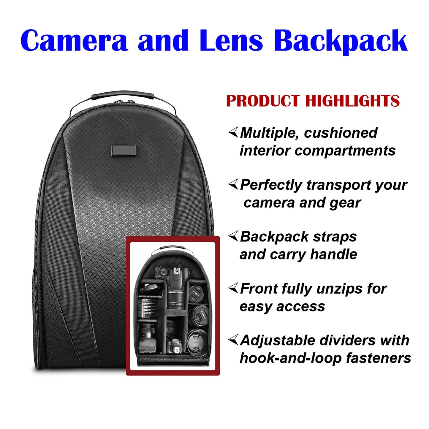 DSLR Camera Bundle with 18–55mm Lens, 32GB Memory Card, Tripod, Flash & Backpack Kit