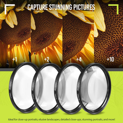Camera Lens Kit with Wide-Angle & Telephoto Lenses, Macro Filters & Accessory Set for DSLR & Mirrorless Cameras