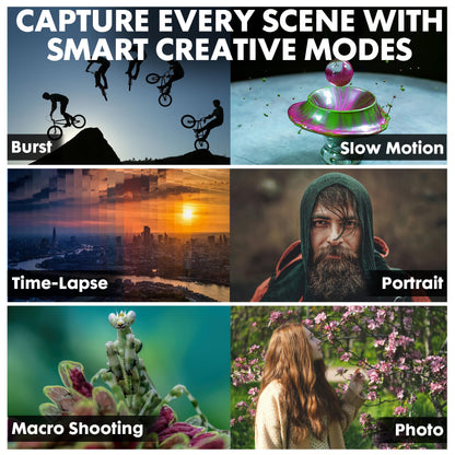 Digital Camera with High-Resolution Sensor, 5K Video, Rear Selfie Lens & WiFi Connectivity