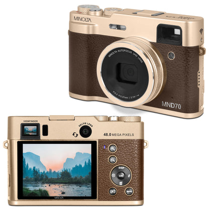 Digital Camera with High-Resolution Sensor, 5K Video, Rear Selfie Lens & WiFi Connectivity